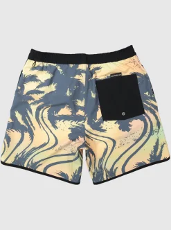 Mens Quiksilver Elastic Waist|Surfsilk Scallop Volley 17" Volleys