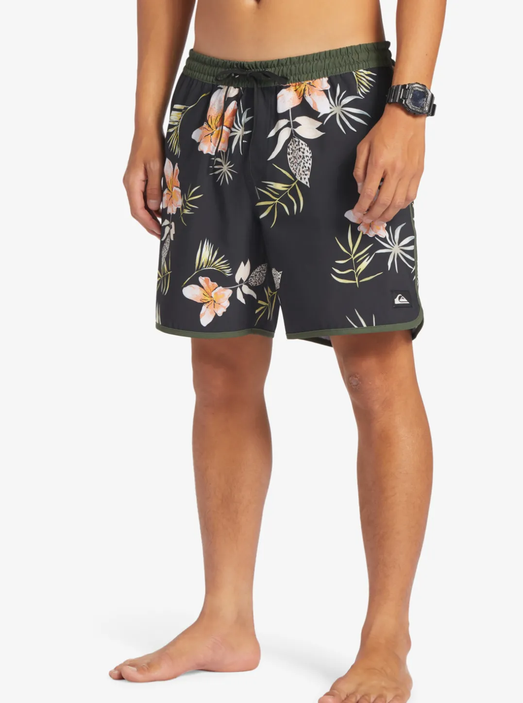 Mens Quiksilver Elastic Waist|Surfsilk Scallop Volley 17" Volleys