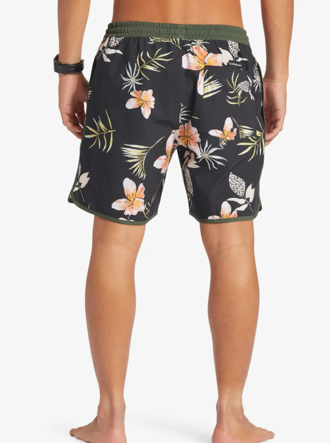 Mens Quiksilver Elastic Waist|Surfsilk Scallop Volley 17" Volleys