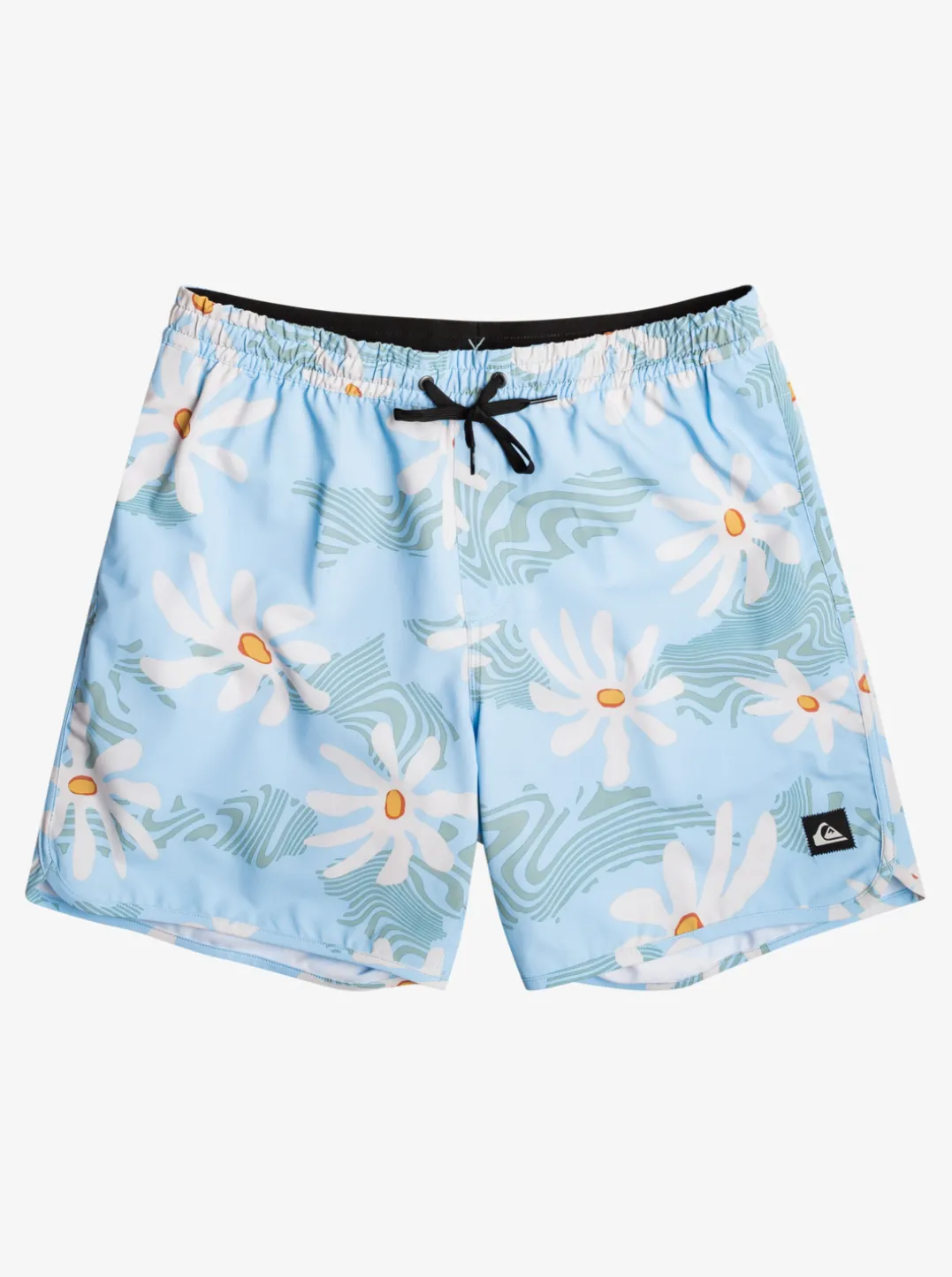 Mens Quiksilver Elastic Waist|Surfsilk Scallop Volley 17" Volleys