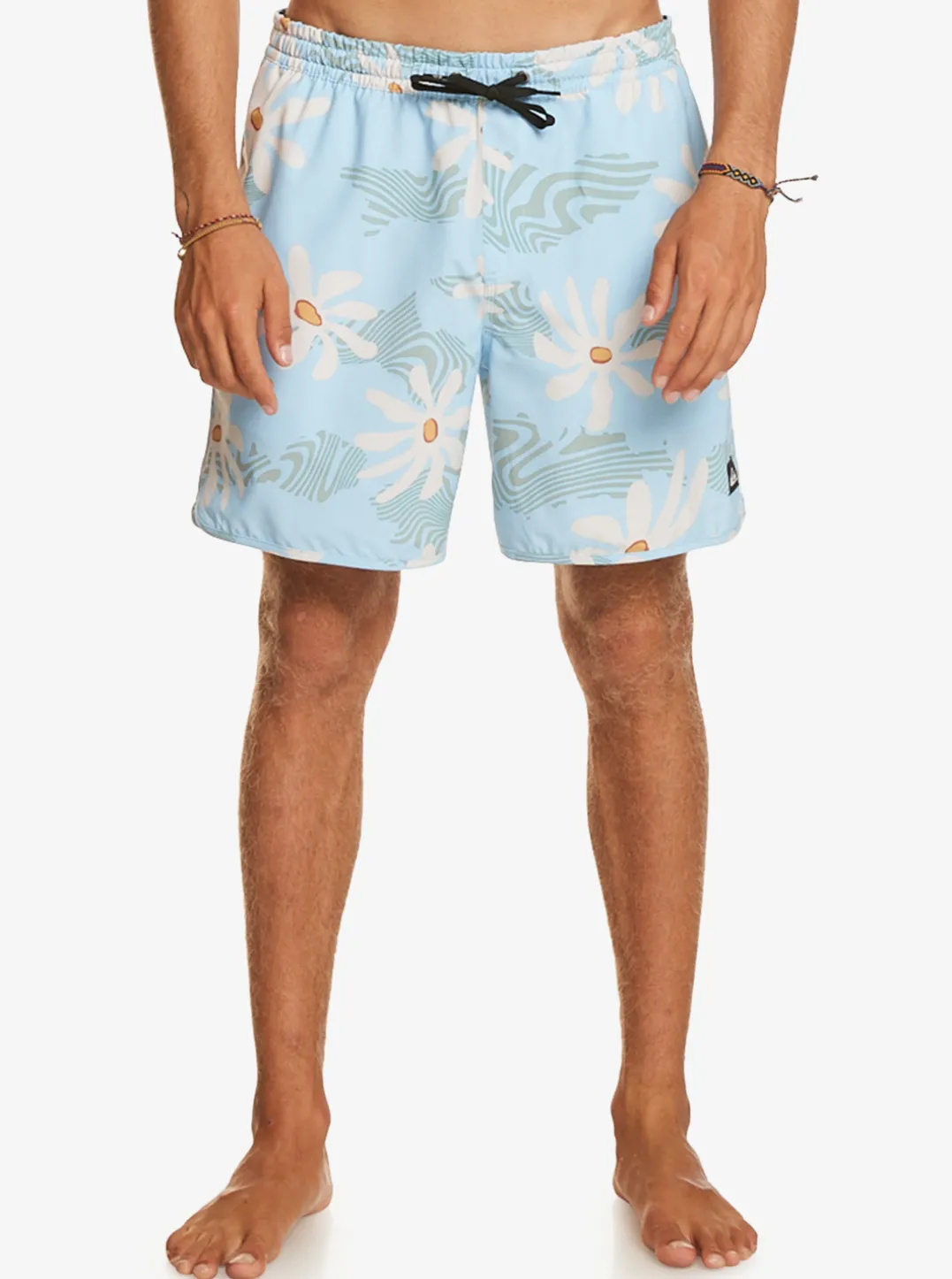 Mens Quiksilver Elastic Waist|Surfsilk Scallop Volley 17" Volleys