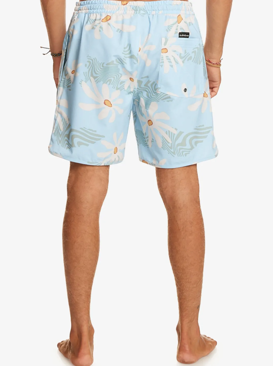 Mens Quiksilver Elastic Waist|Surfsilk Scallop Volley 17" Volleys