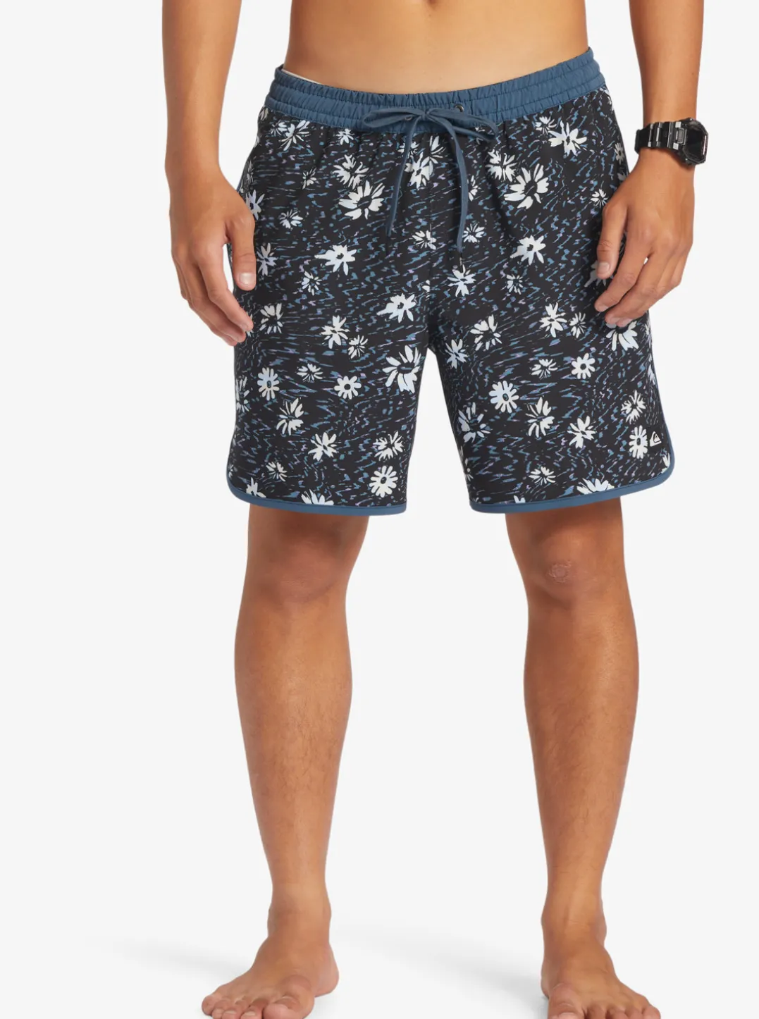 Mens Quiksilver Elastic Waist|Surfsilk Scallop Volley 17" Volleys