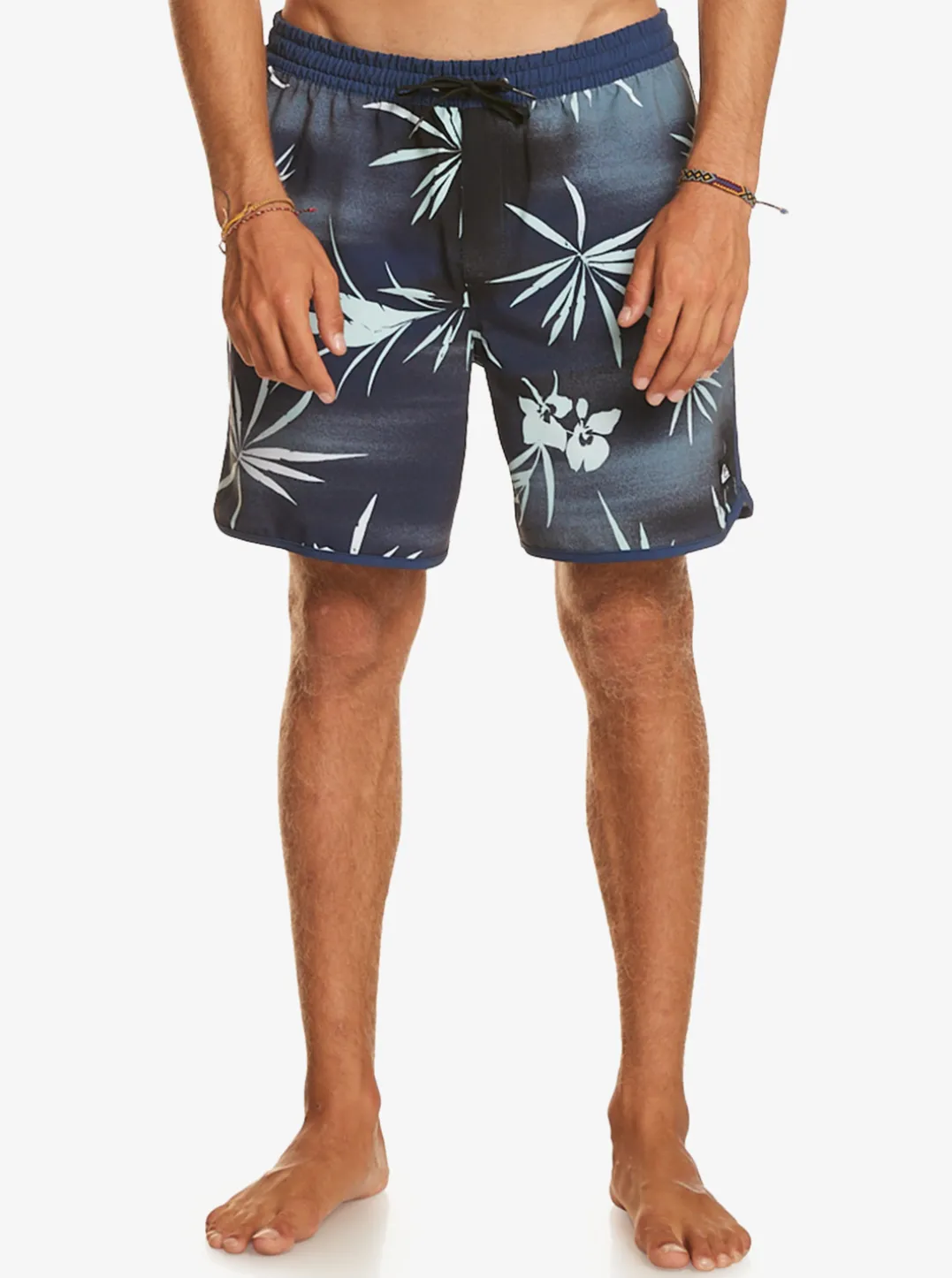 Mens Quiksilver Elastic Waist|Surfsilk Scallop Volley 17" Volleys