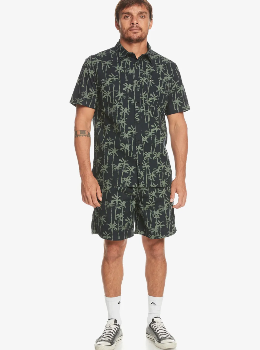 Mens Quiksilver Shorts & Amphibians|Taxer Print Elastic Waist Shorts