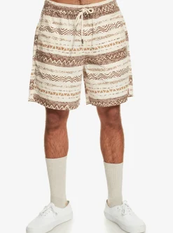 Mens Quiksilver Shorts & Amphibians|Taxer Print Elastic Waist Shorts