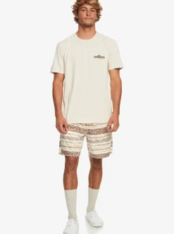 Mens Quiksilver Shorts & Amphibians|Taxer Print Elastic Waist Shorts