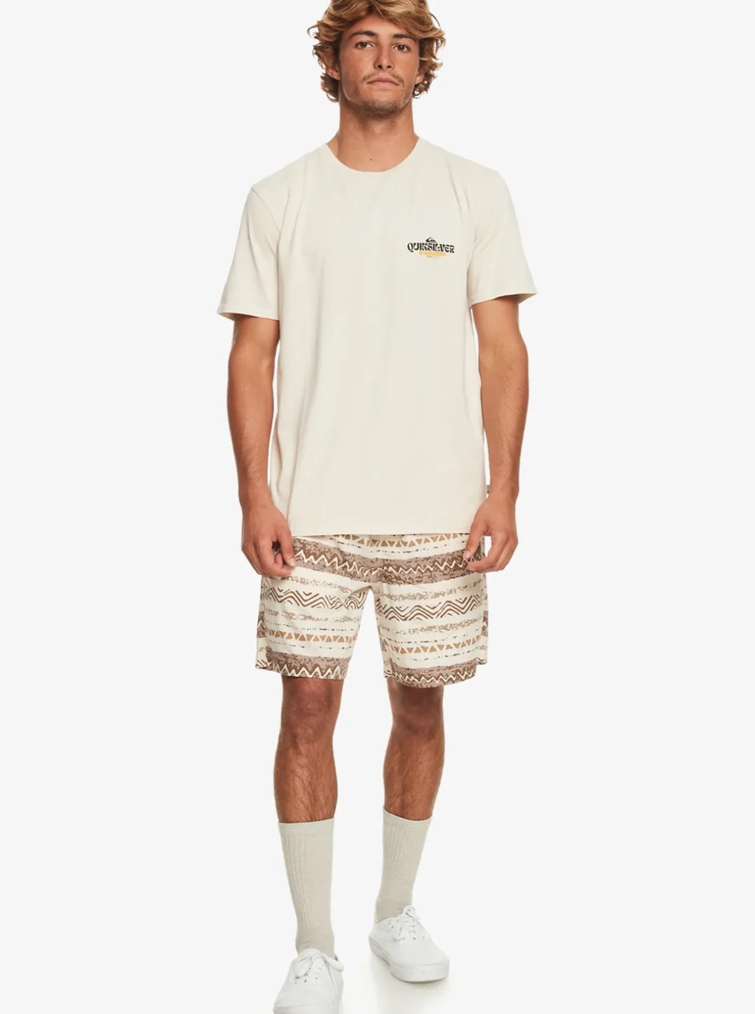 Mens Quiksilver Shorts & Amphibians|Taxer Print Elastic Waist Shorts