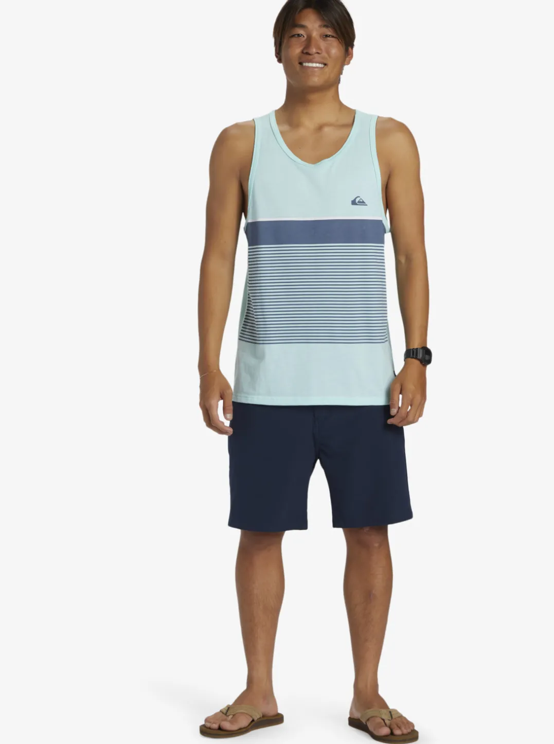 Mens Quiksilver Tees|Tijuana Stripe Tank Top