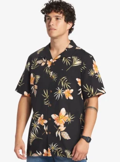 Mens Quiksilver Shirts & Polos|Tropical Floral Short Sleeve Woven Shirt