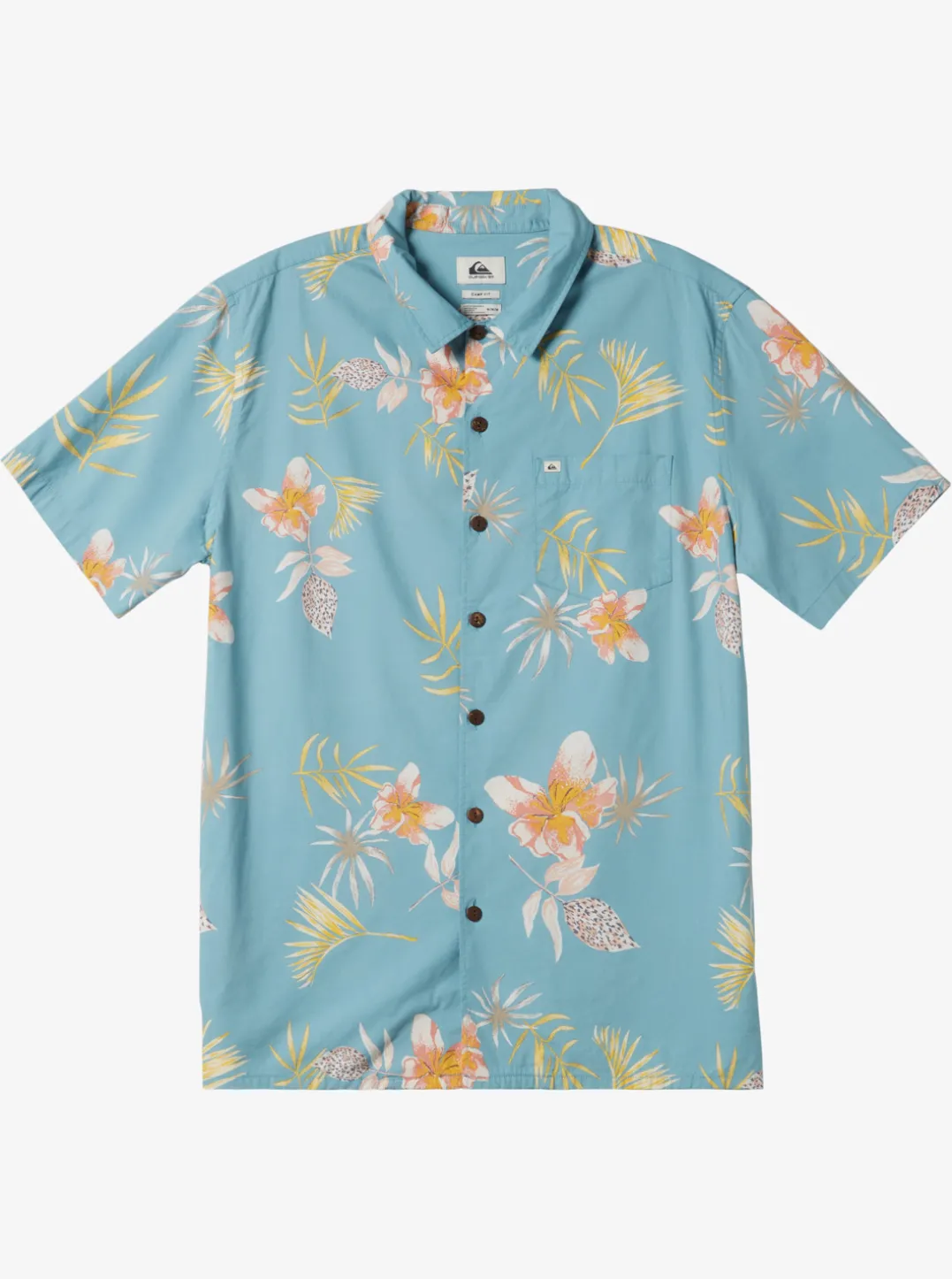 Mens Quiksilver Shirts & Polos|Tropical Floral Short Sleeve Woven Shirt