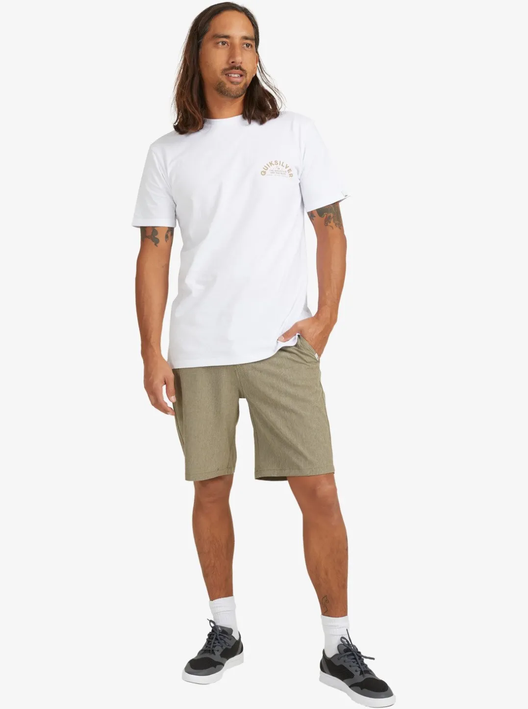 Mens Quiksilver Boardshorts|Union Heather Amphibian 20" Hybrid Shorts
