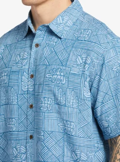 Mens Quiksilver Shirts & Polos|Waterman Amazed Palm Woven Shirt