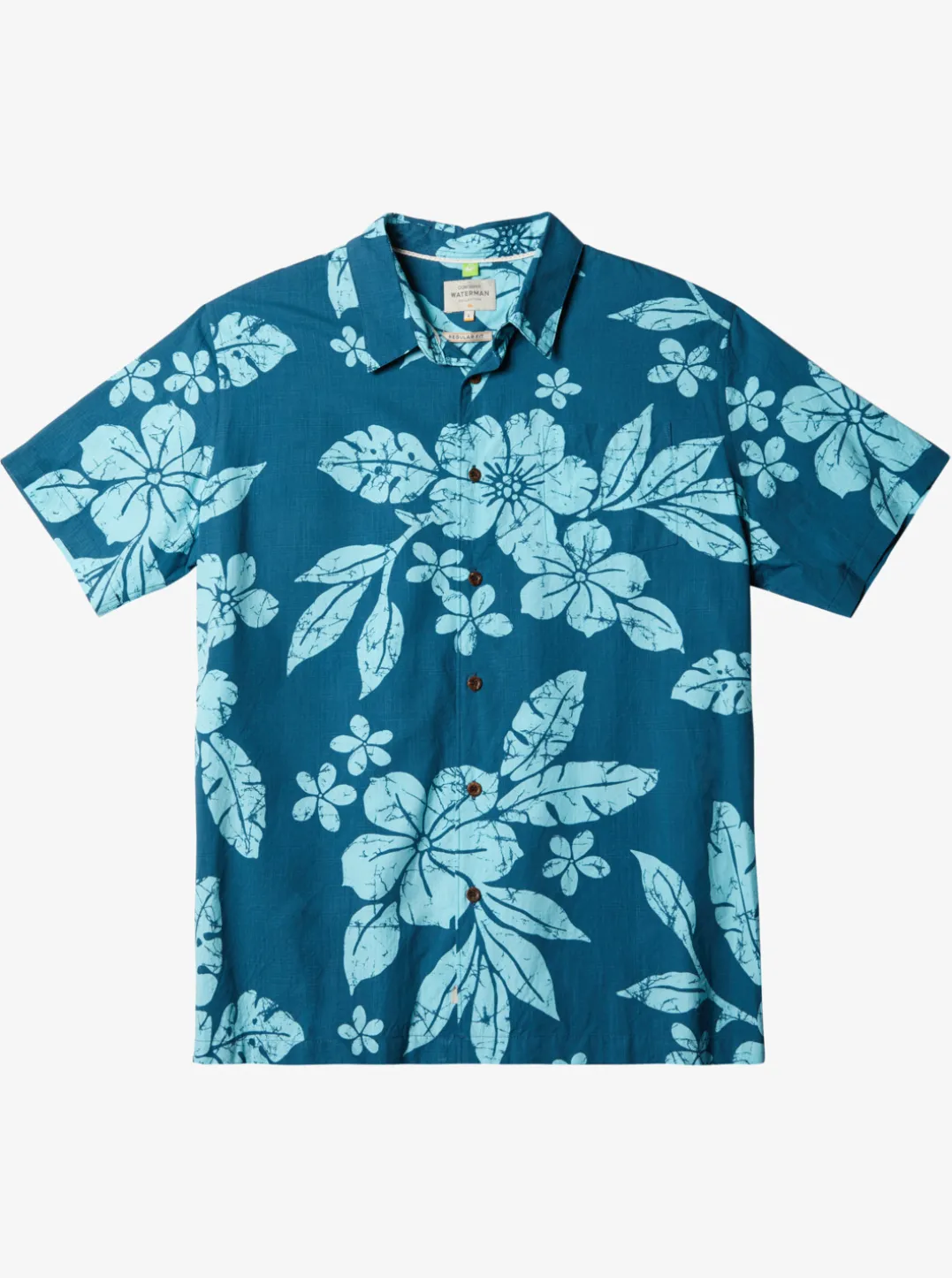 Mens Quiksilver Shirts & Polos|Waterman Aqua Flower Short Sleeve Shirt
