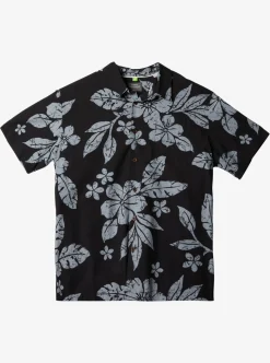 Mens Quiksilver Shirts & Polos|Waterman Aqua Flower Short Sleeve Shirt