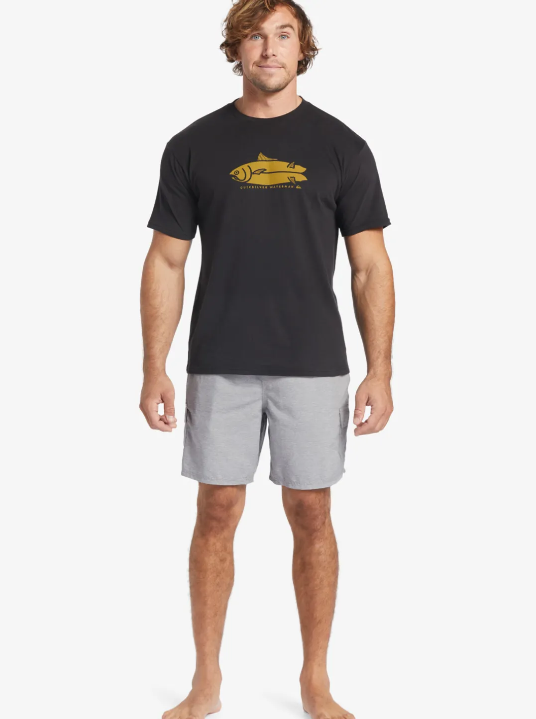 Mens Quiksilver Elastic Waist|Waterman Balance 18" Volleys