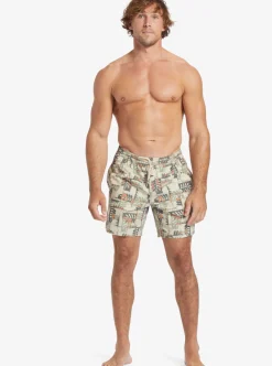 Mens Quiksilver Elastic Waist|Waterman Canoes Reef 17