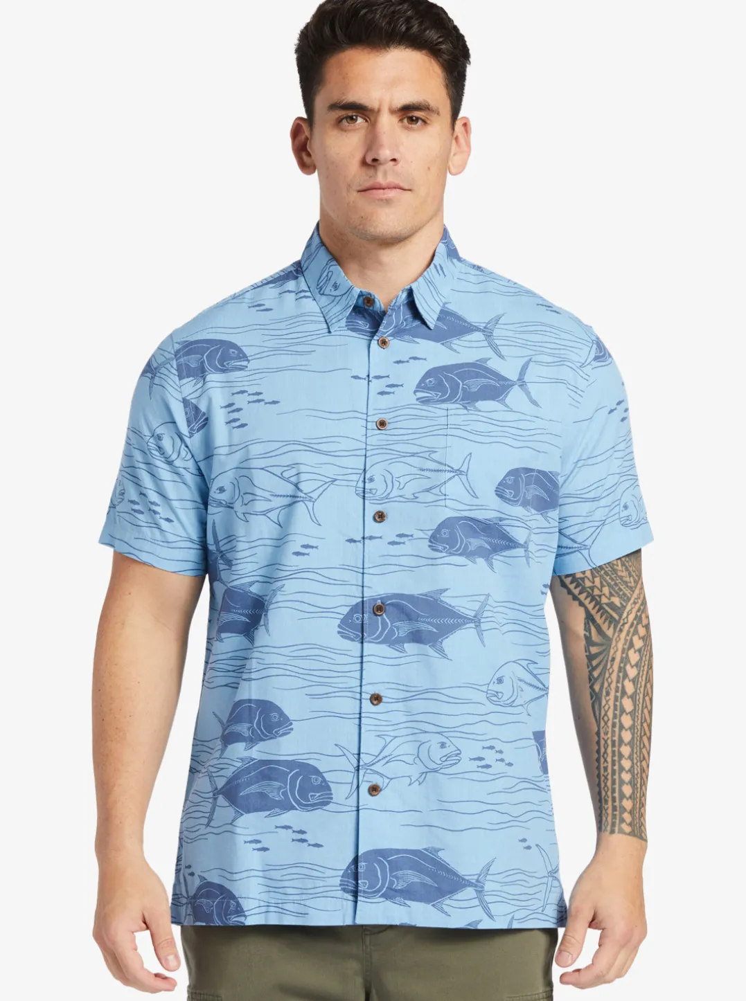 Mens Quiksilver Shirts & Polos|Waterman Dive Sites Woven Shirt