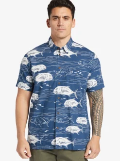 Mens Quiksilver Shirts & Polos|Waterman Dive Sites Woven Shirt