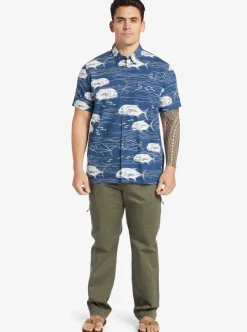 Mens Quiksilver Shirts & Polos|Waterman Dive Sites Woven Shirt