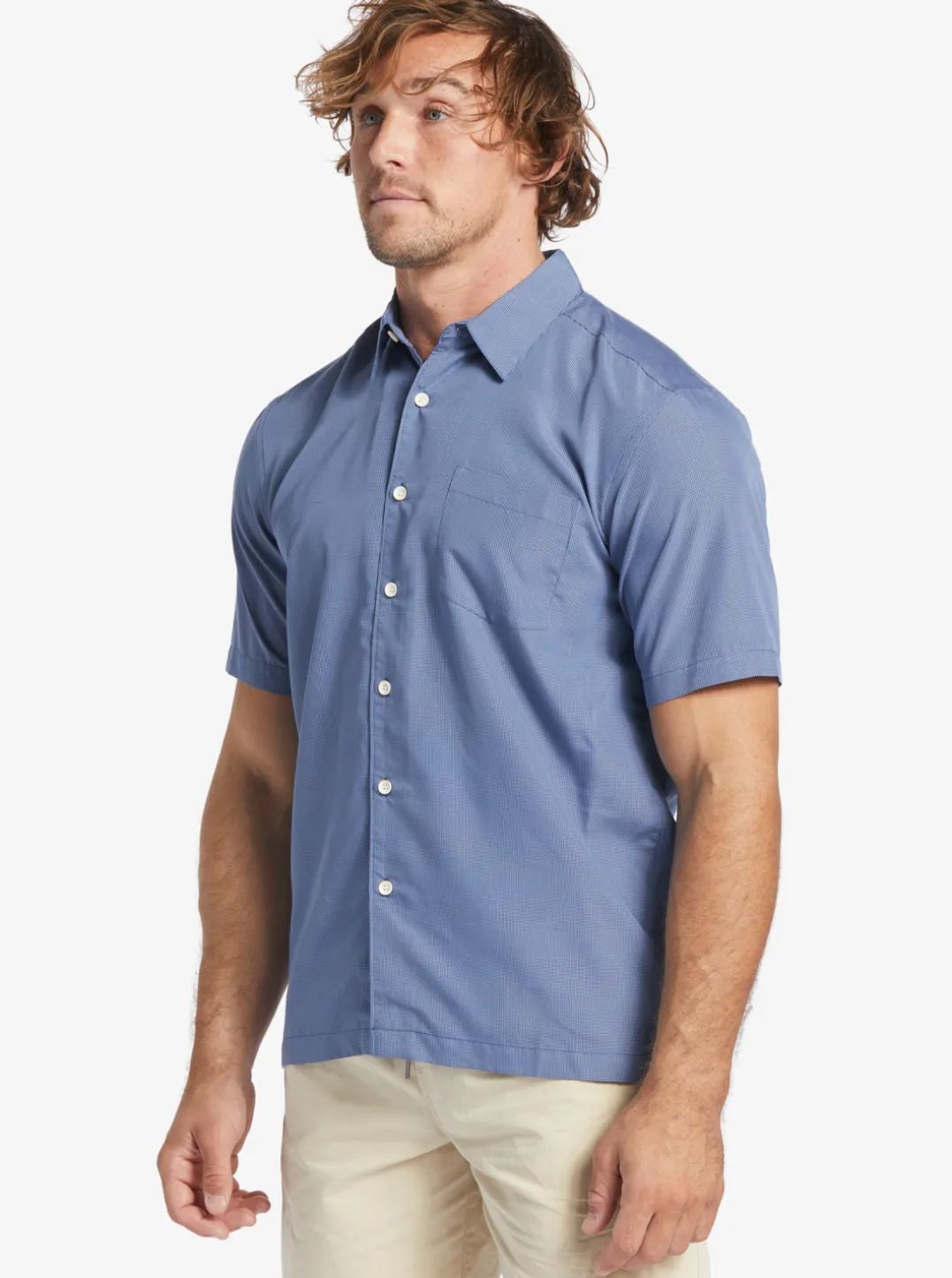 Mens Quiksilver Shirts & Polos|Waterman Kings Cliff Short Sleeve Shirt