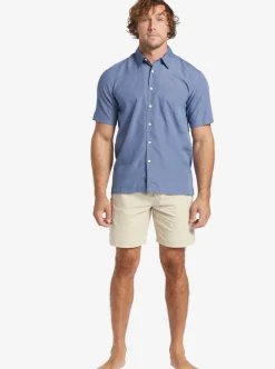 Mens Quiksilver Shirts & Polos|Waterman Kings Cliff Short Sleeve Shirt