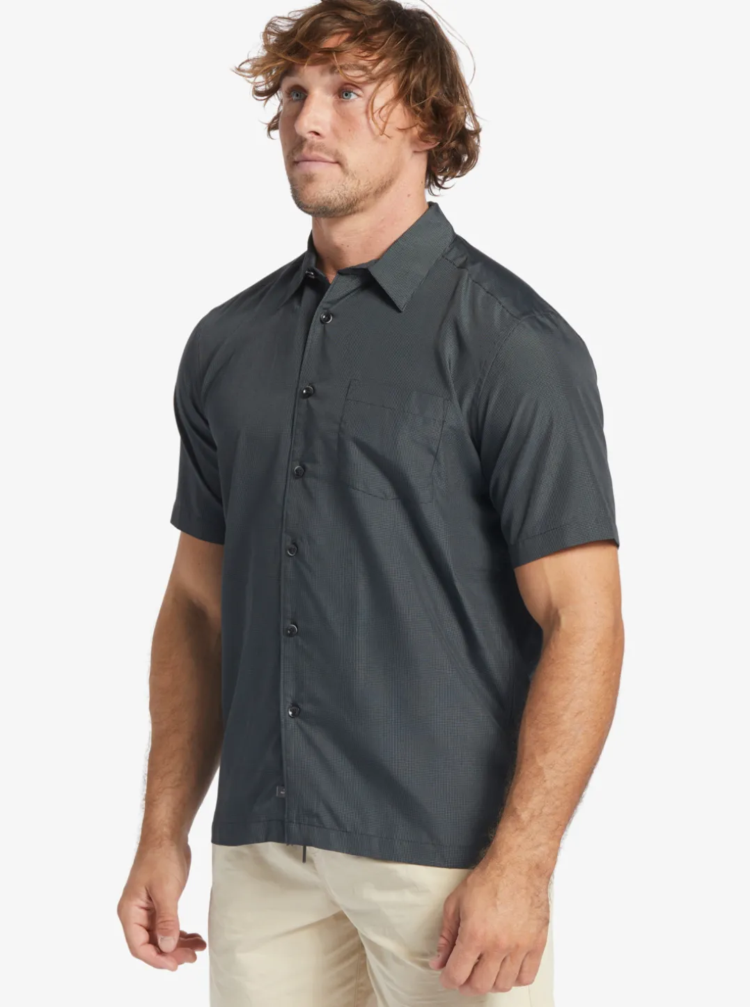 Mens Quiksilver Shirts & Polos|Waterman Kings Cliff Short Sleeve Shirt