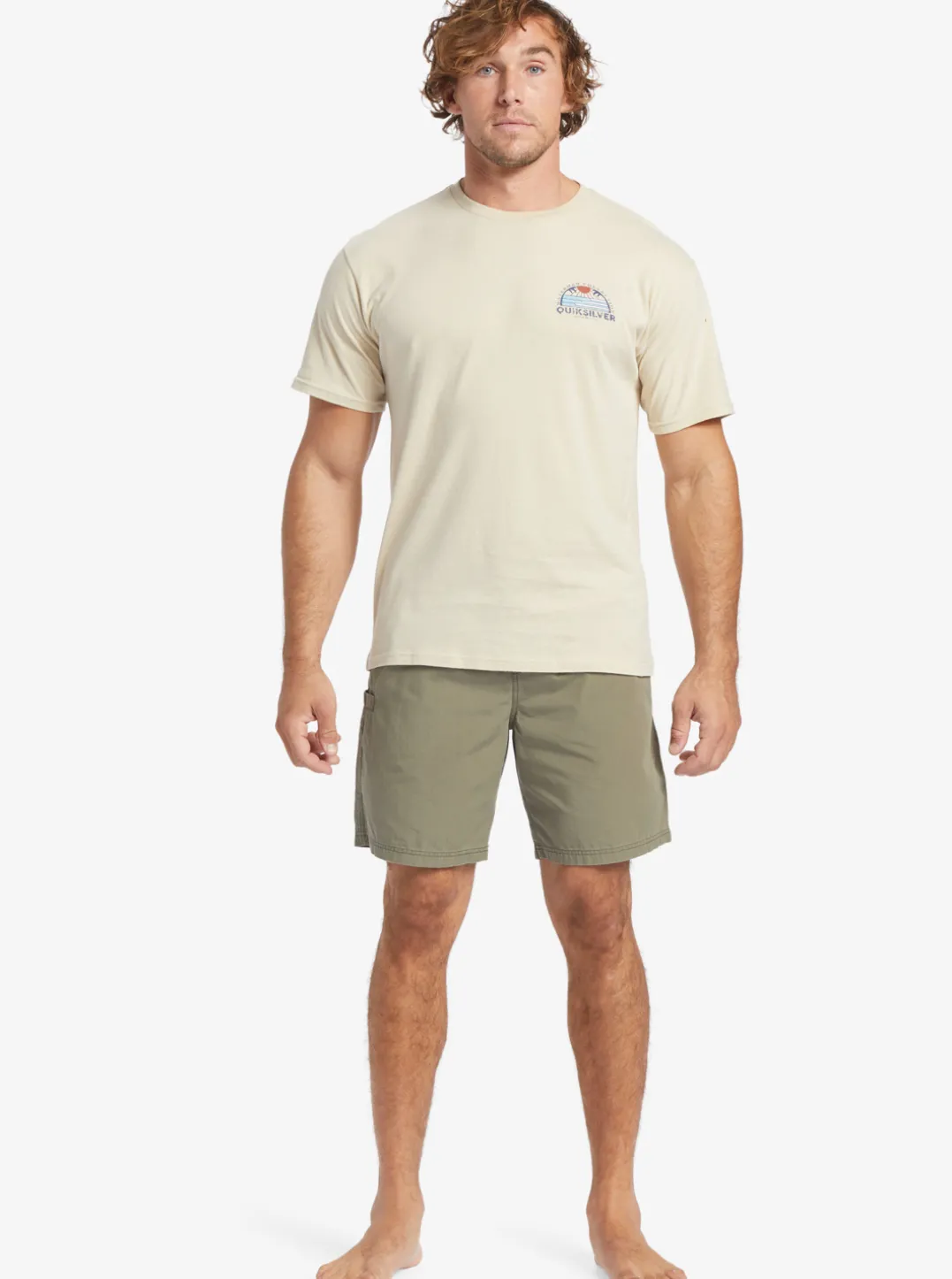 Mens Quiksilver Shorts|Waterman Last Light Elastic Waist 19" Shorts