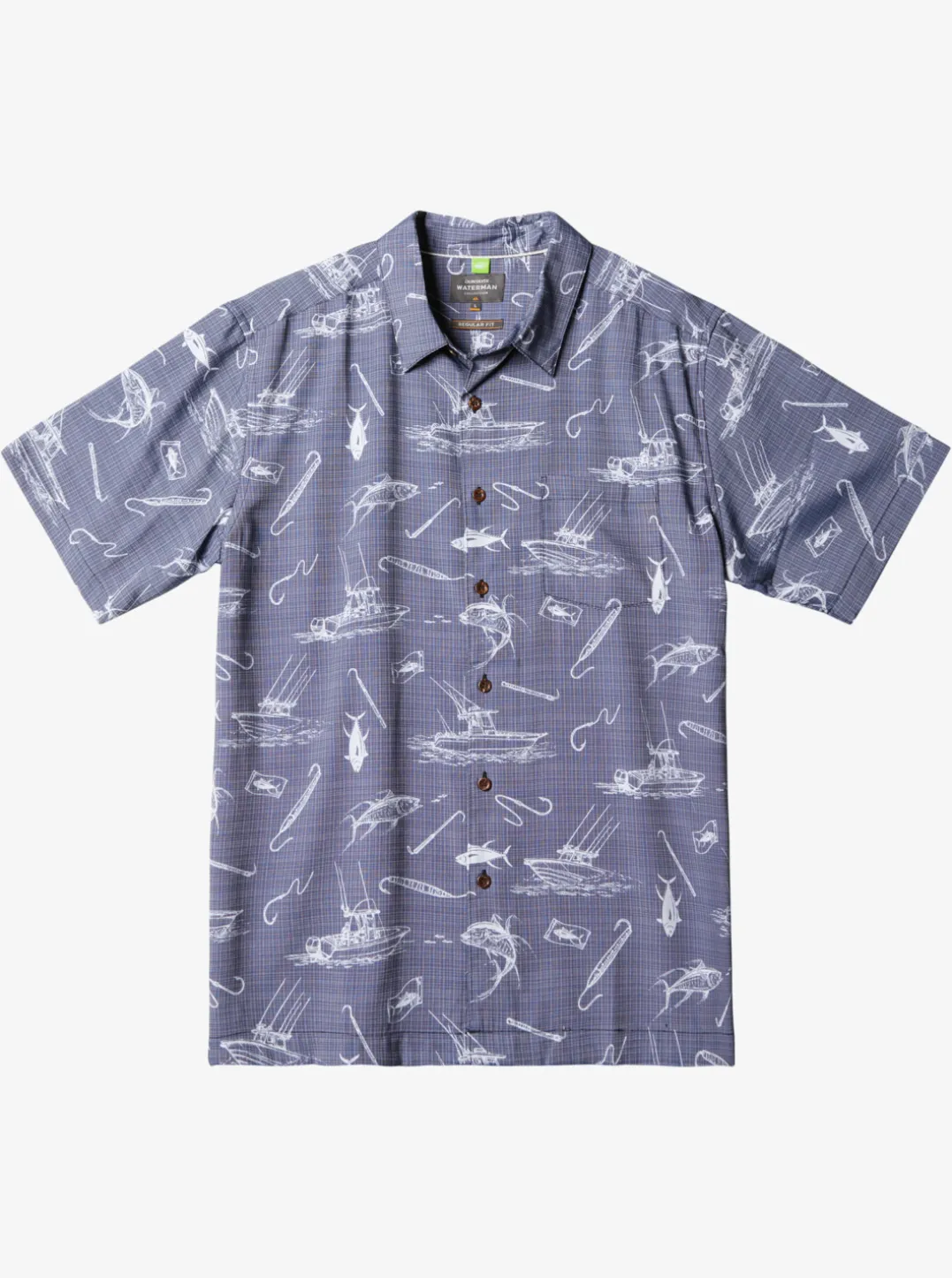 Mens Quiksilver Shirts & Polos|Waterman Line Spinner Short Sleeve Shirt