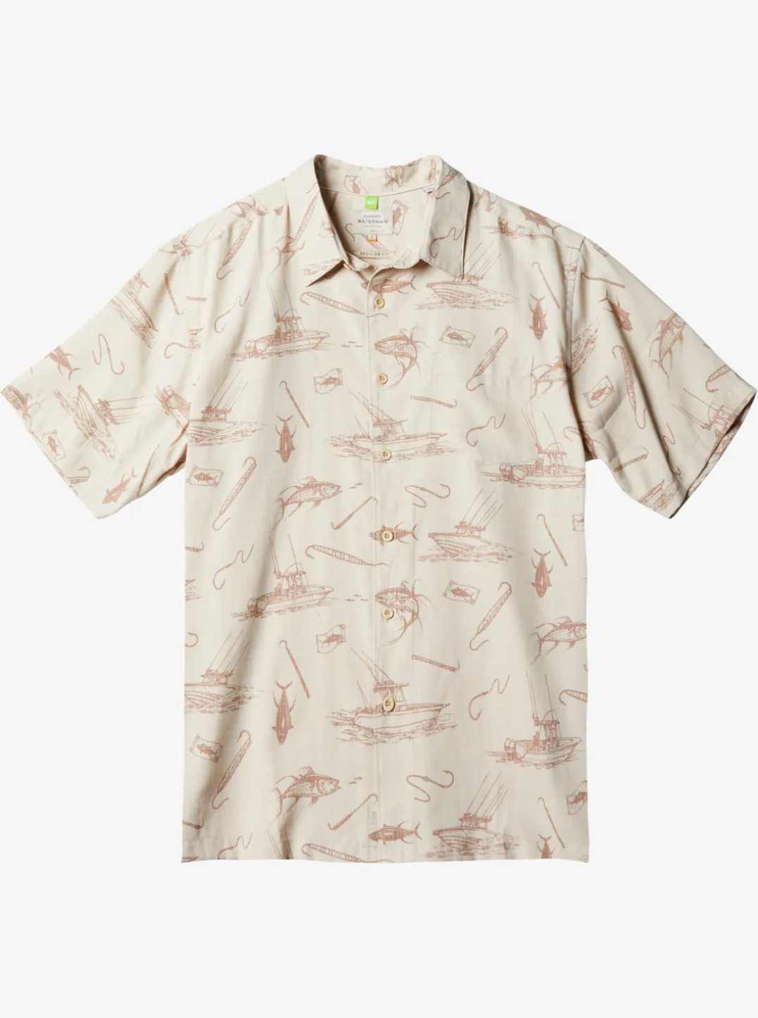 Mens Quiksilver Shirts & Polos|Waterman Line Spinner Short Sleeve Shirt