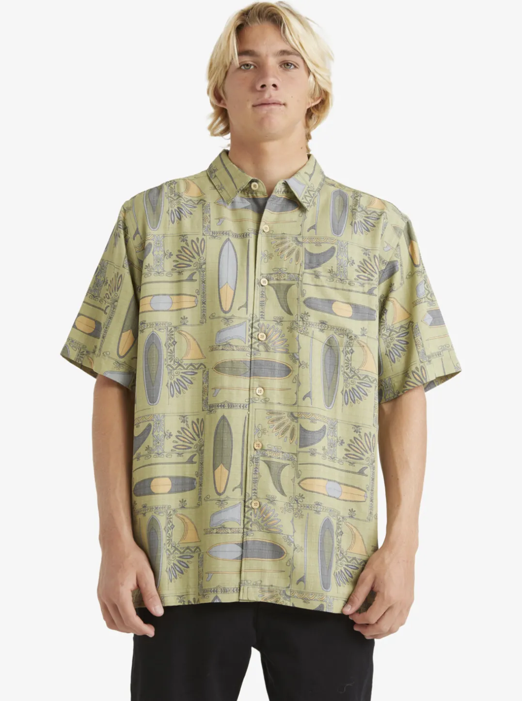 Mens Quiksilver Shirts & Polos|Waterman Long Boards Woven Shirt