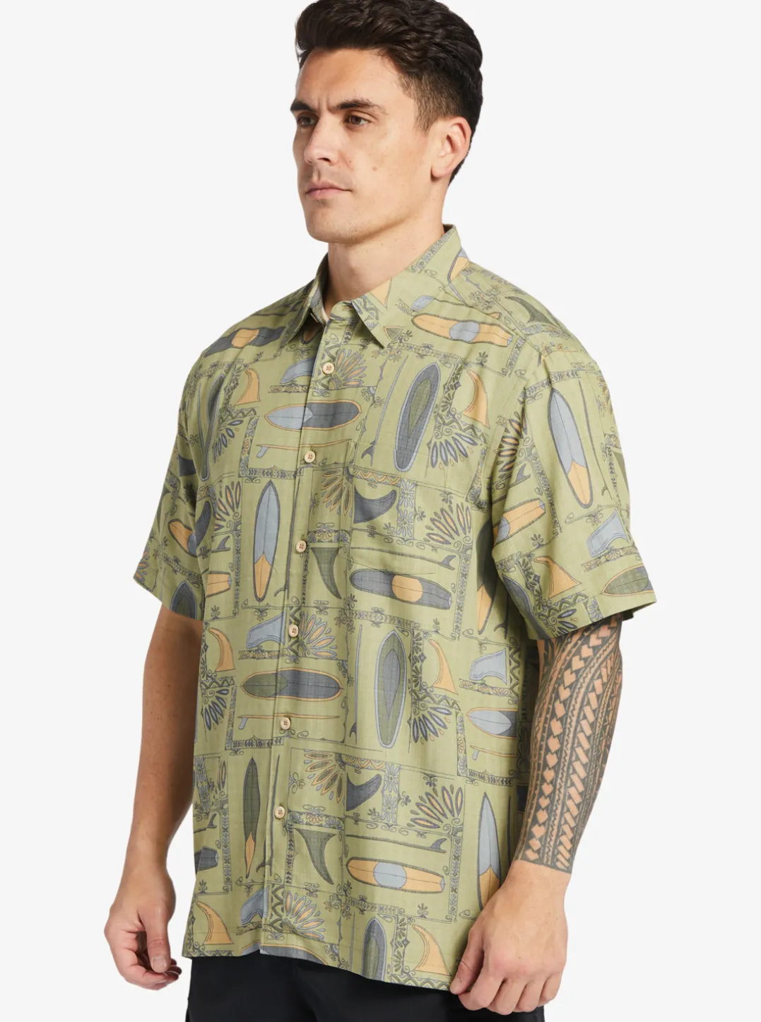 Mens Quiksilver Shirts & Polos|Waterman Long Boards Woven Shirt