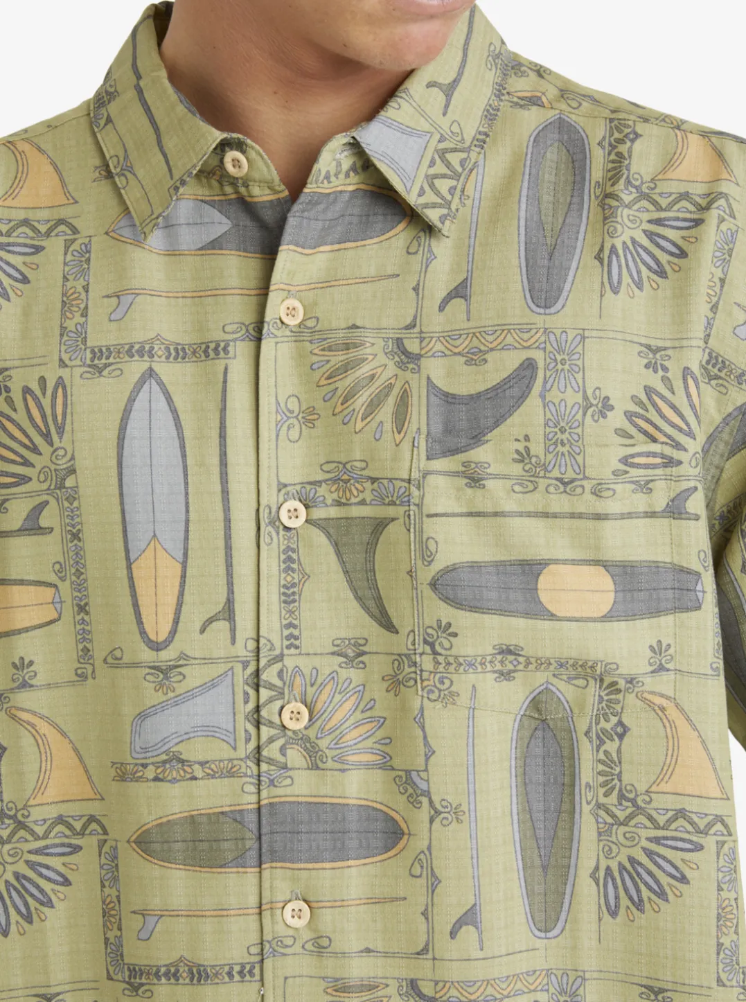 Mens Quiksilver Shirts & Polos|Waterman Long Boards Woven Shirt