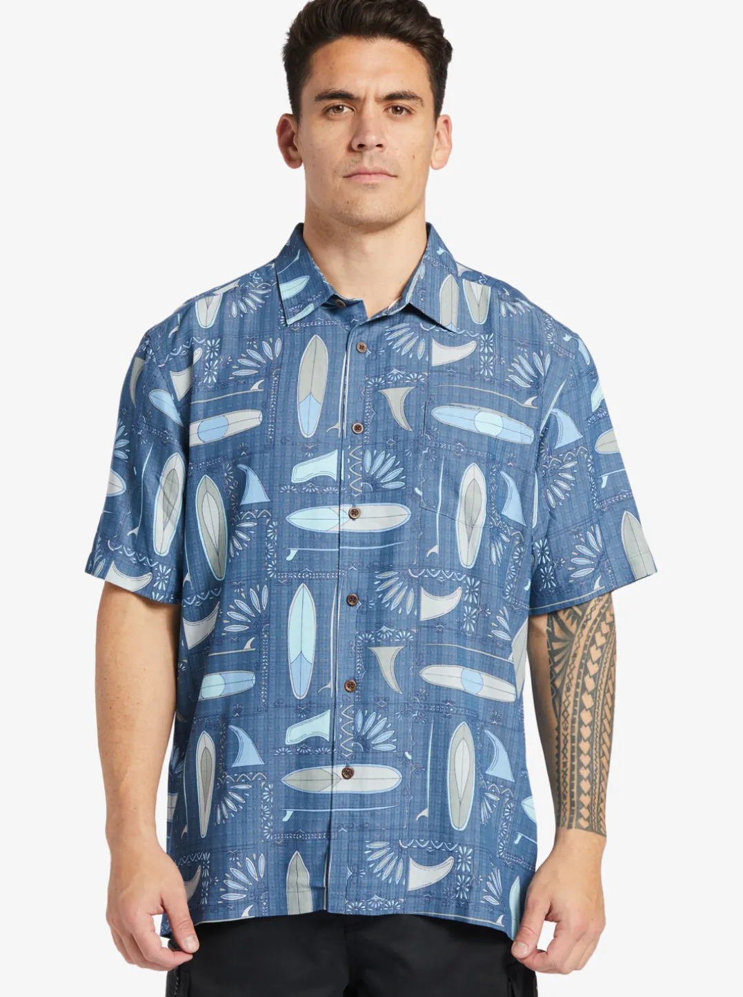 Mens Quiksilver Shirts & Polos|Waterman Long Boards Woven Shirt