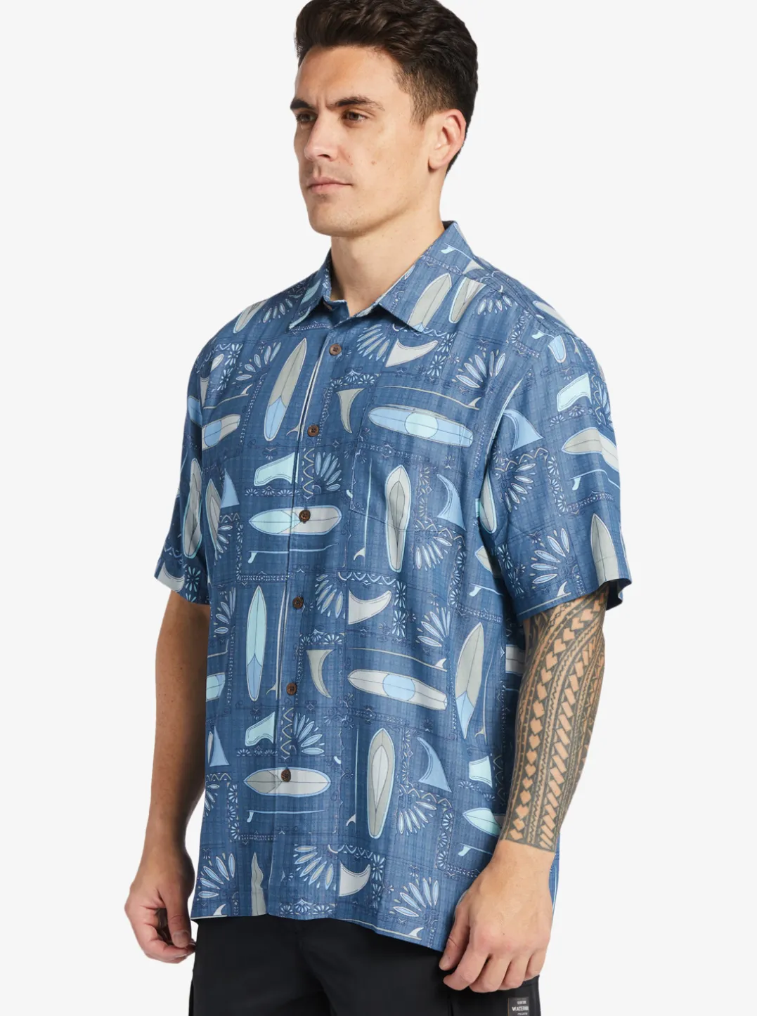 Mens Quiksilver Shirts & Polos|Waterman Long Boards Woven Shirt