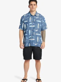 Mens Quiksilver Shirts & Polos|Waterman Long Boards Woven Shirt
