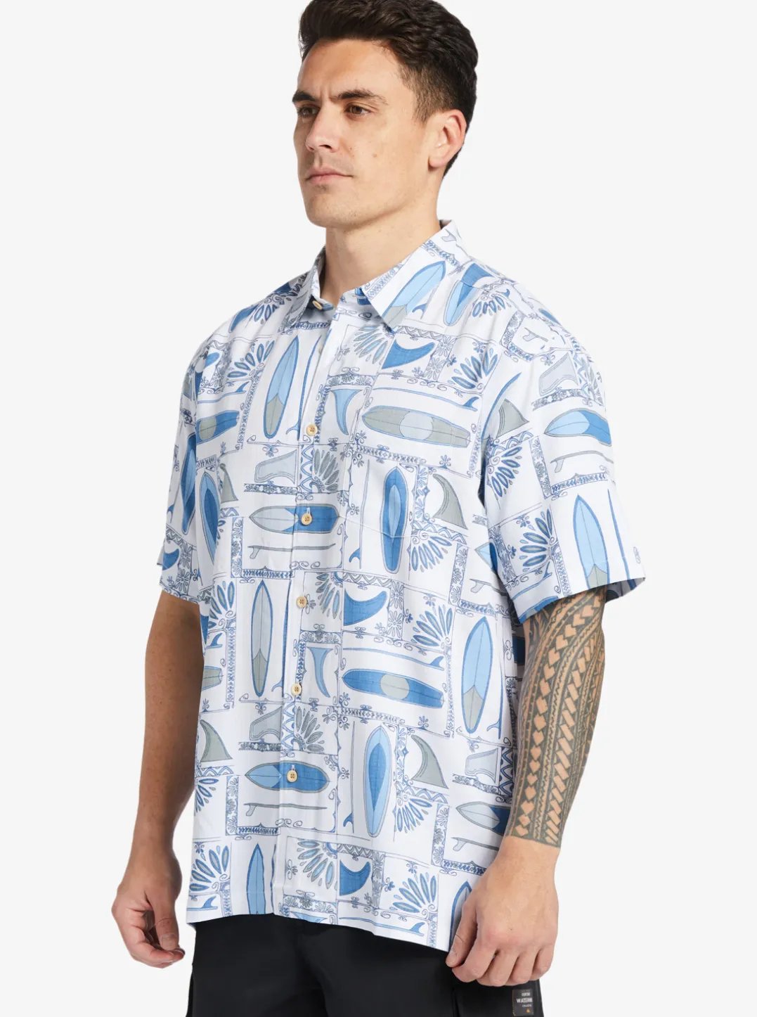 Mens Quiksilver Shirts & Polos|Waterman Long Boards Woven Shirt
