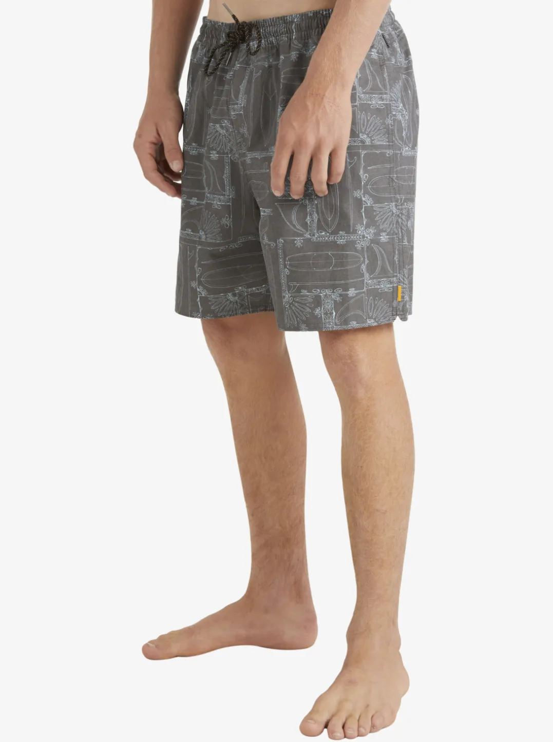 Mens Quiksilver Elastic Waist|Waterman Longboard Volley 17" Elastic Waist Shorts