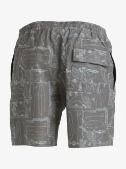 Mens Quiksilver Elastic Waist|Waterman Longboard Volley 17