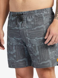 Mens Quiksilver Elastic Waist|Waterman Longboard Volley 17
