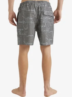 Mens Quiksilver Elastic Waist|Waterman Longboard Volley 17