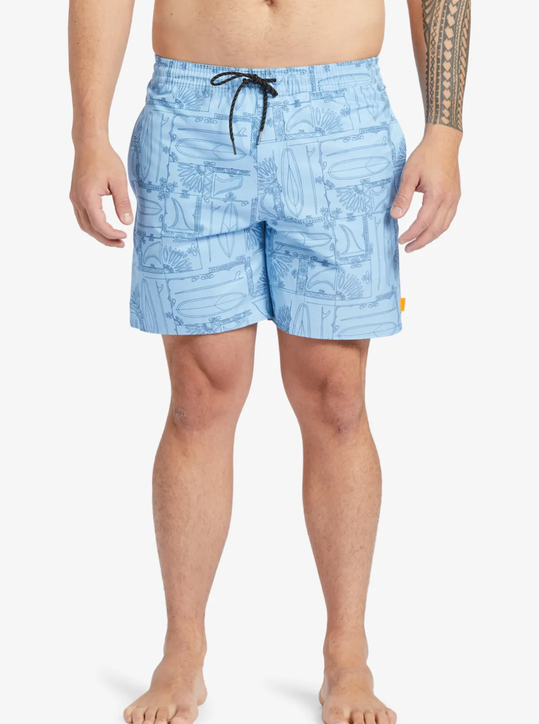 Mens Quiksilver Elastic Waist|Waterman Longboard Volley 17" Elastic Waist Shorts