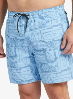 Mens Quiksilver Elastic Waist|Waterman Longboard Volley 17
