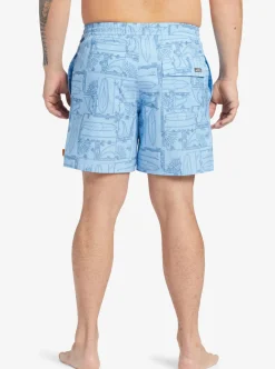 Mens Quiksilver Elastic Waist|Waterman Longboard Volley 17