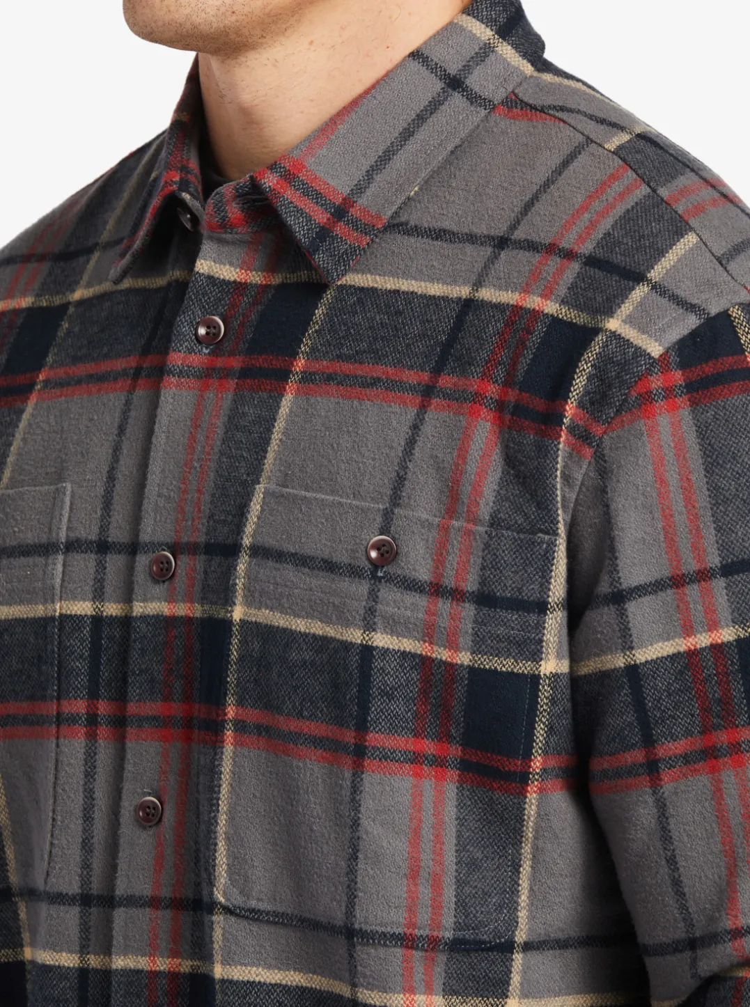 Mens Quiksilver Shirts & Polos|Waterman Lower Ridge Flannel Long Sleeve Top