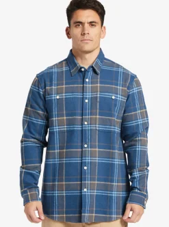 Mens Quiksilver Shirts & Polos|Waterman Lower Ridge Flannel Long Sleeve Top