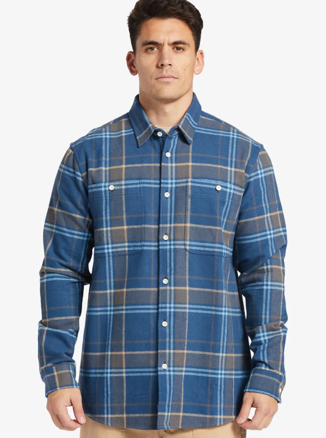 Mens Quiksilver Shirts & Polos|Waterman Lower Ridge Flannel Long Sleeve Top