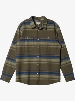 Mens Quiksilver Shirts & Polos|Waterman Lowest Tide Flannel Long Sleeve Top