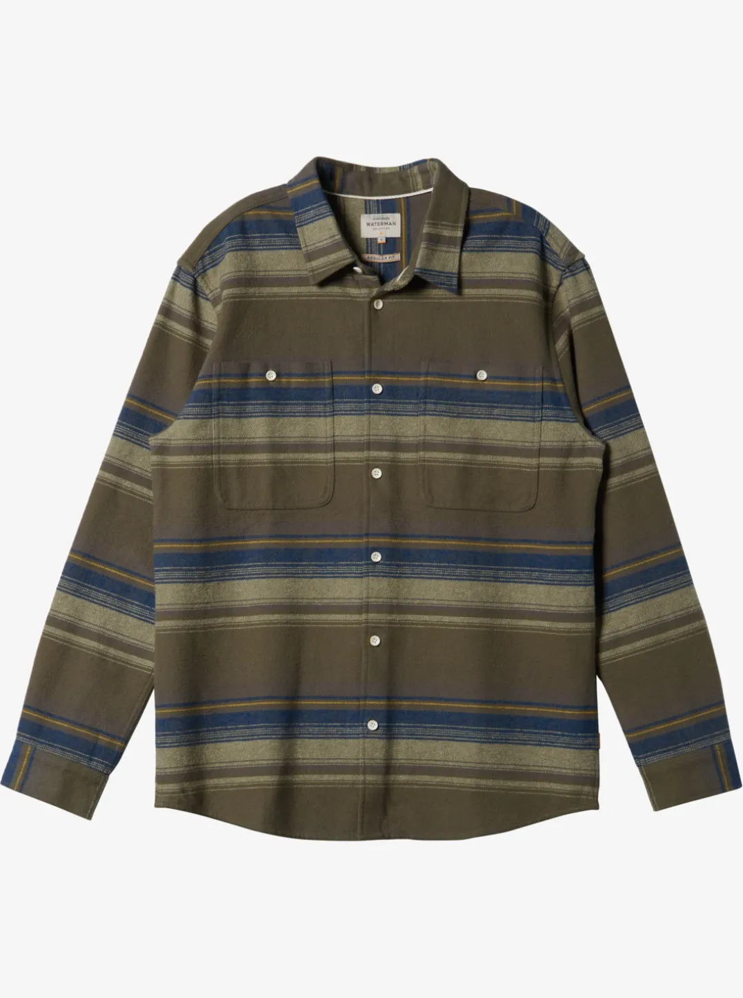 Mens Quiksilver Shirts & Polos|Waterman Lowest Tide Flannel Long Sleeve Top