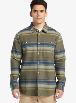 Mens Quiksilver Shirts & Polos|Waterman Lowest Tide Flannel Long Sleeve Top